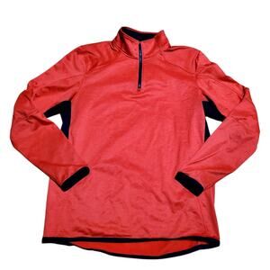 Under Armour ColdGear Fitted Reactor Pullover Mens Large 1/4 Zip Red 299170